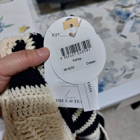 URBAN ORIGINALS Valley Crochet Handmade Bags One Handle Hobo Tote bag VEGAN - Picture 6 of 7